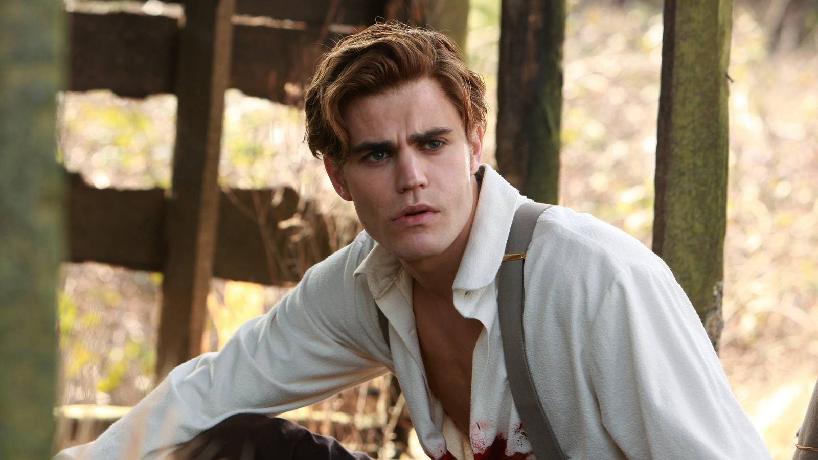 Paul Wesley as Stefan looking serious in The Vampire Diaries