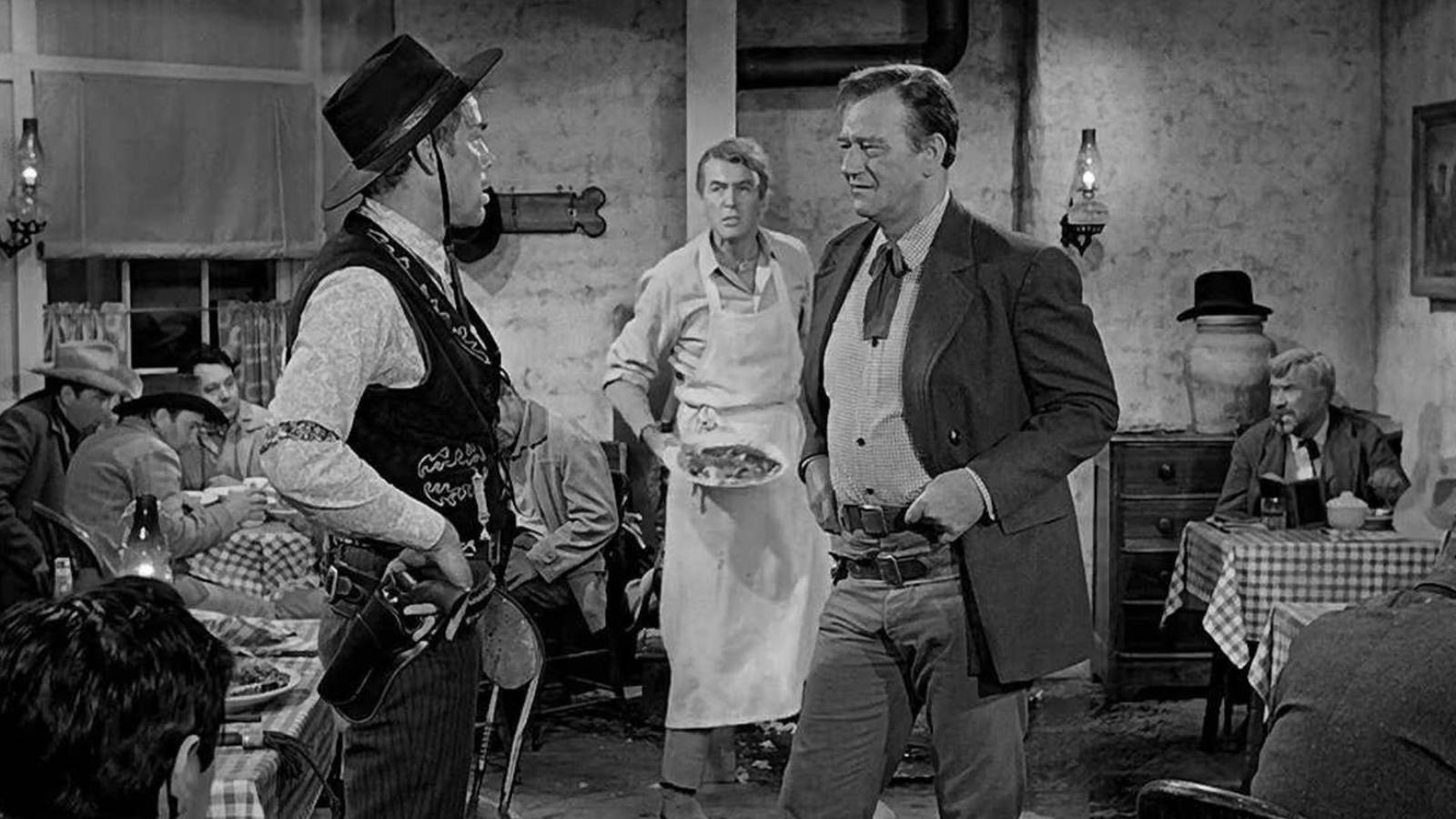John Wayne as Tom in the bar The Man Who Shot Liberty Valance