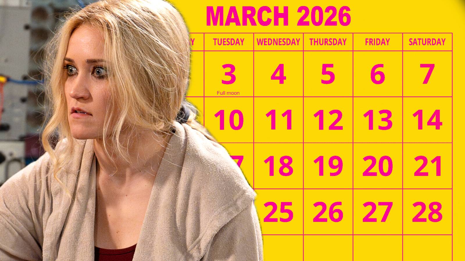 Mandy in Georgie & Mandy's First Marriage and the March calendar