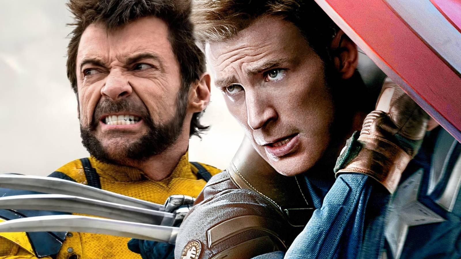 movie wolverine and captain america, as played by hugh jackman and chris evans
