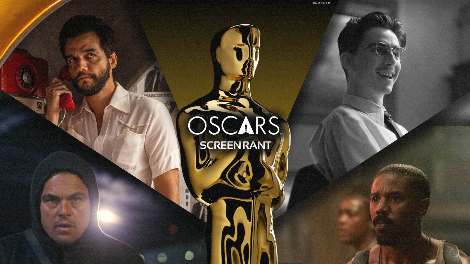 Leonardo DiCaprio in One Battle After Another, Wagner Moura in The Secret Agent, Timothée Chalam...