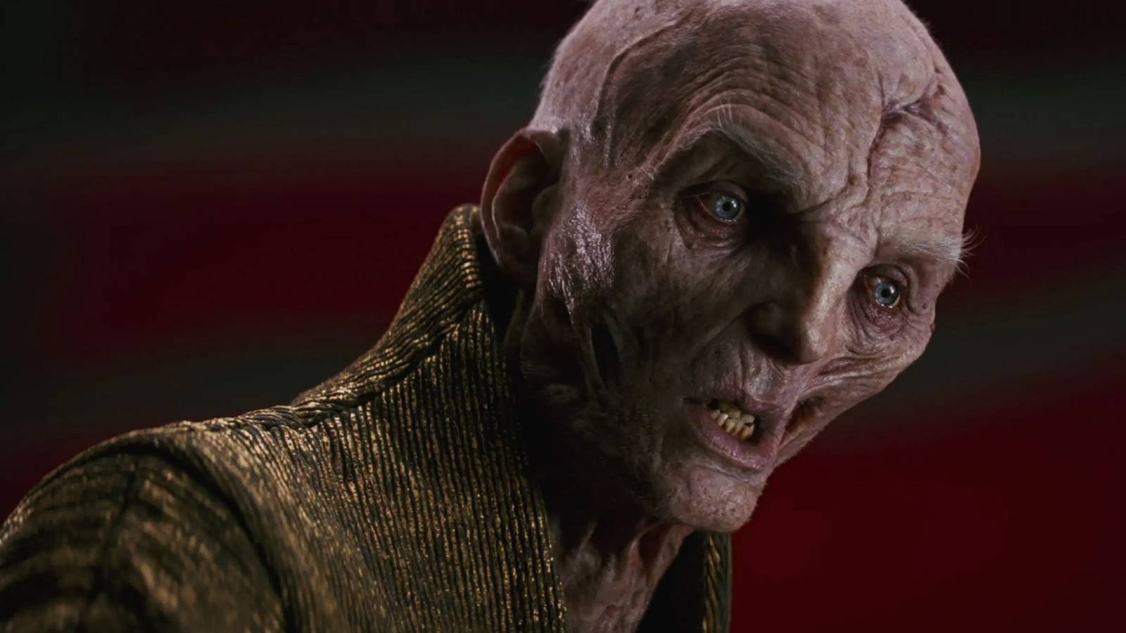 Andy Serkis as Snoke in The Last Jedi
