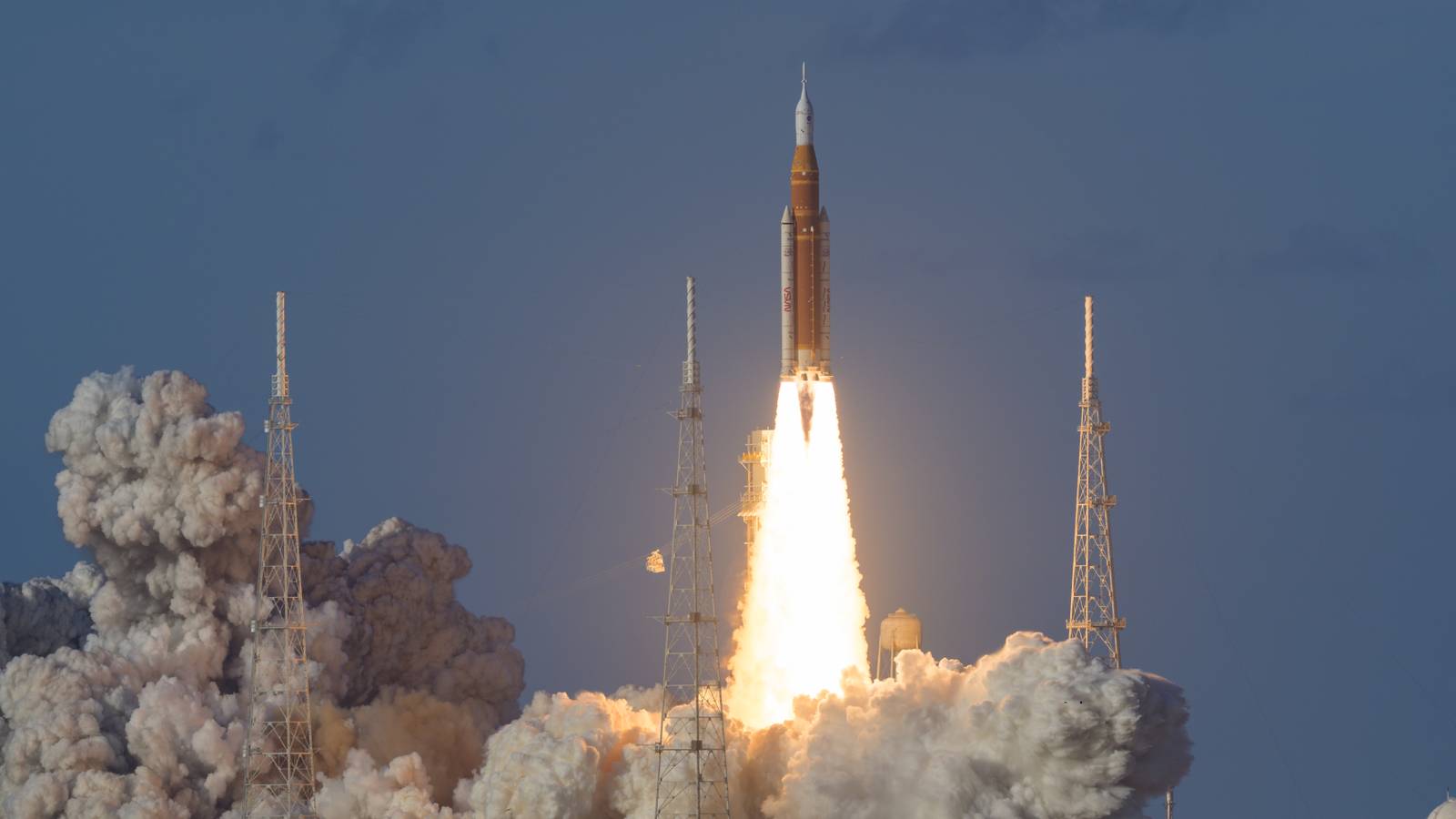NASA photo of the Artemis II launch.