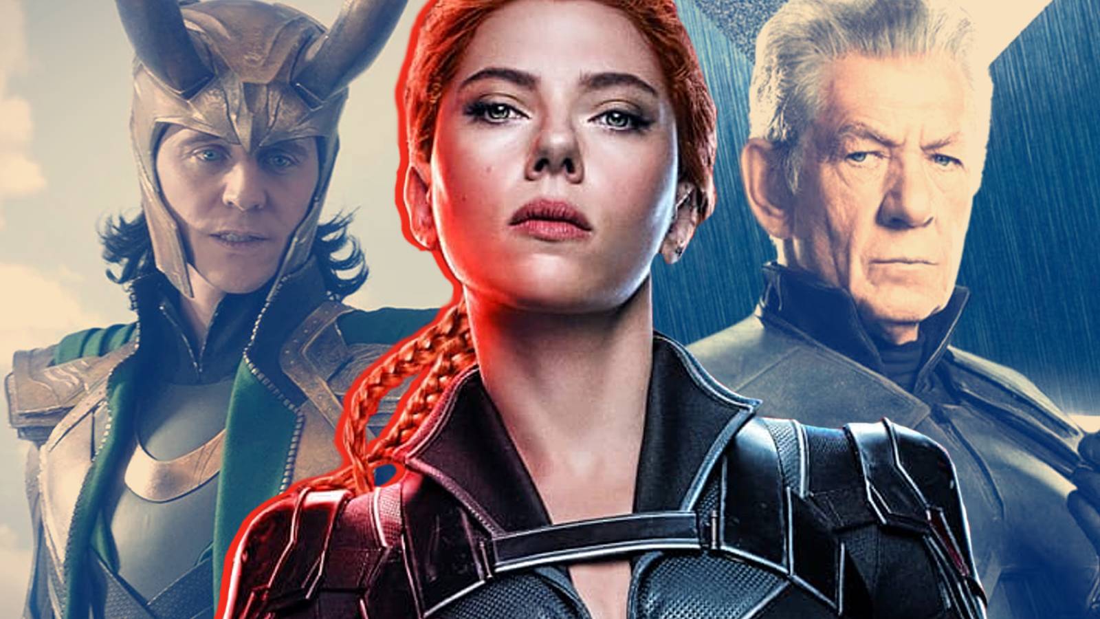 black widow, magneto and loki representing reformed villains