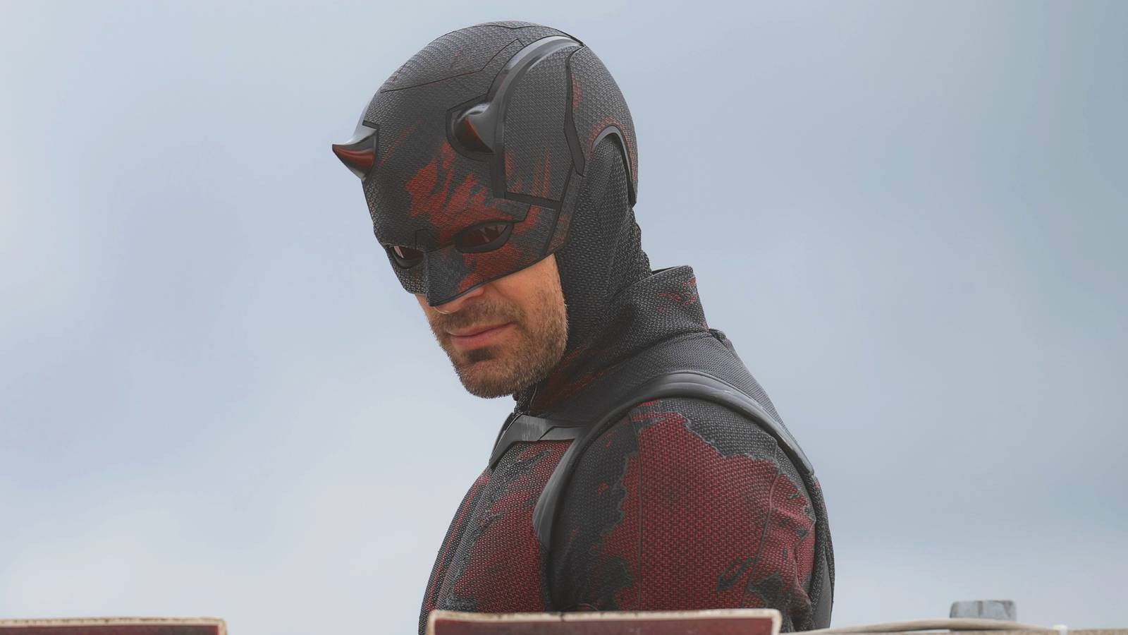 Charlie Cox as Matt Murdock in the suit in Daredevil: Born Again season 2