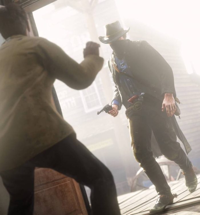 A robbery in Red Dead Redemption 2