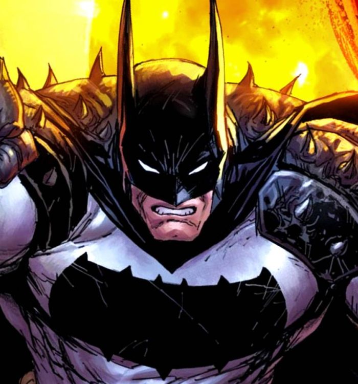 Absolute Batman swings his cape in DC Comics cover art