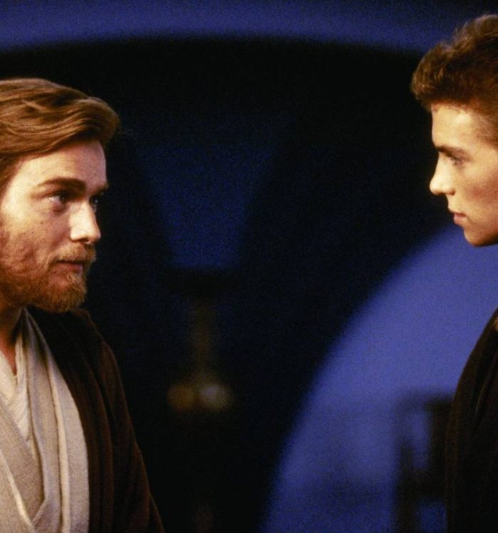 Ewan McGregor and Hayden Christensen in Attack of the Clones