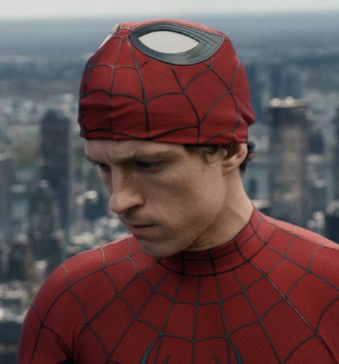 Peter Parker looking at his phone in Spider-Man Brand New Day