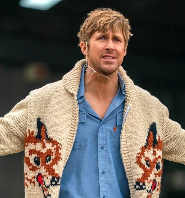 Ryan Gosling as Ryland Grace with his hands up in Project Hail Mary